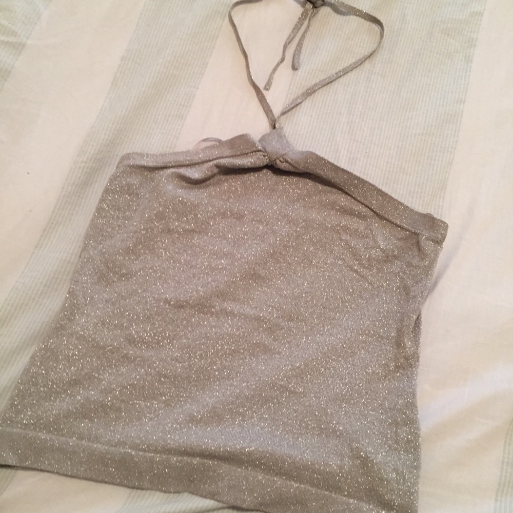 ✨Sparkly Halter Tie Neck Top✨
